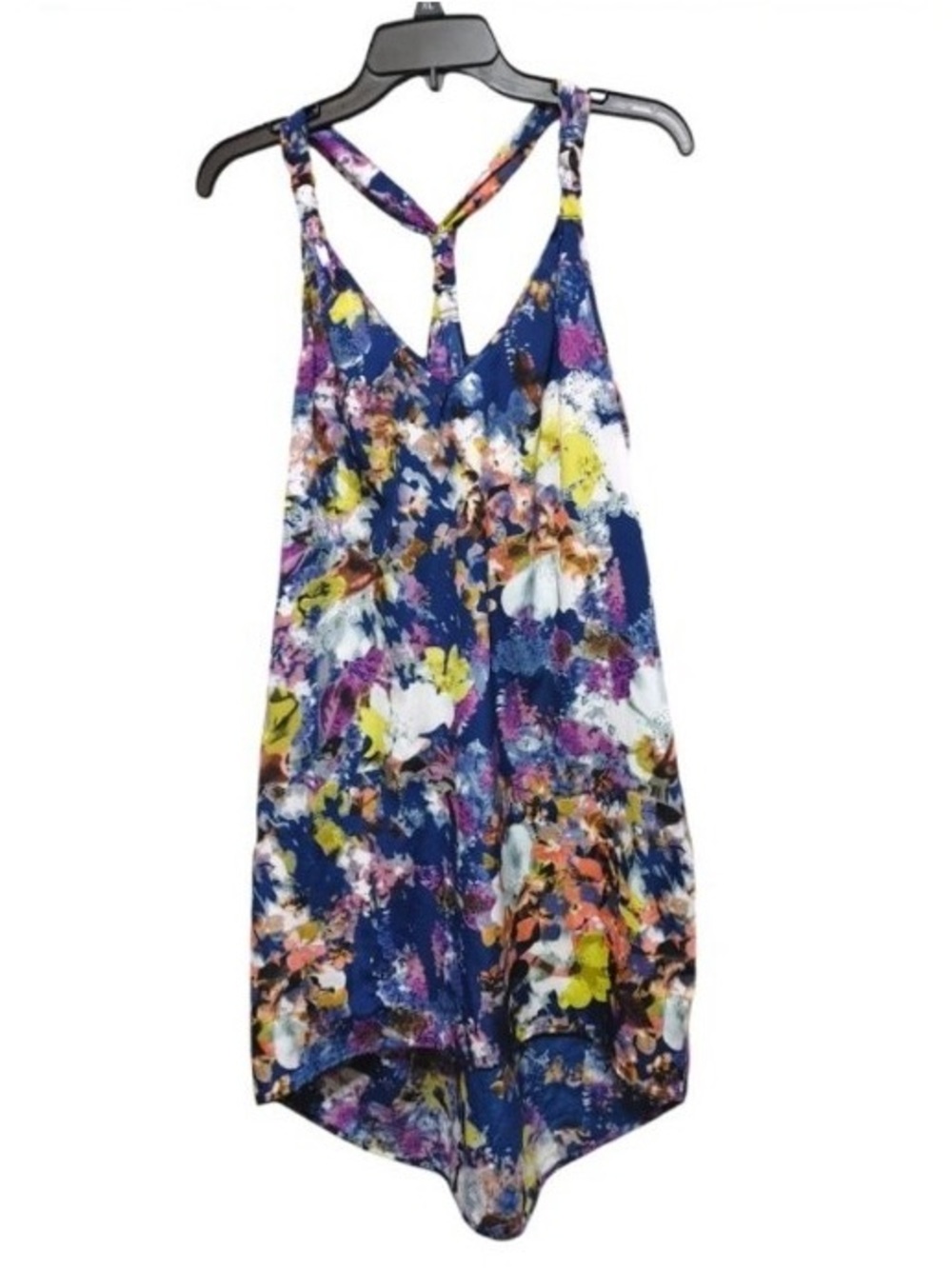 Floral High-Low Sundress - Navy Multi